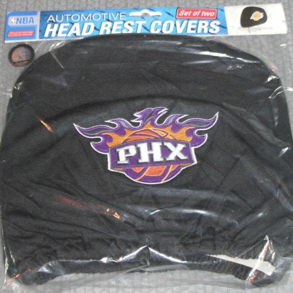 Phoenix Suns Head Rest Covers Set of 2 Embroidered
